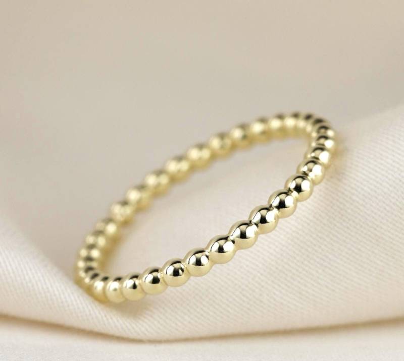 Kugelring "Samira" Gold 585 14Kt Filigraner Verlobungsring Beisteckring Vorsteckring Stapelring Ring 1.9 Mm Geschenk von FXBilzGoldschmiede