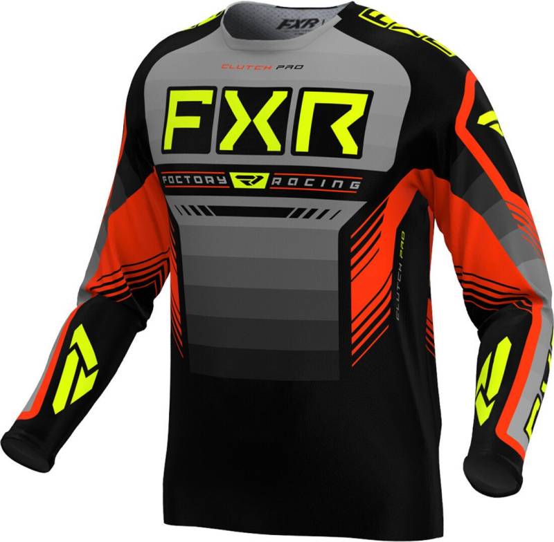 FXR Motocross-Shirt Clutch Pro Hi Vis 2024 Motocross Jersey Atmungsaktiv von FXR