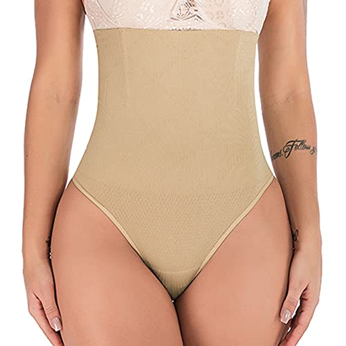 FXTYK Damen Hohe Taille Bauchweg Control Thong Pants Knickers Unterwäsche Seamless Butt Lifter Shapewear Slimming Body Shaper von FXTYK
