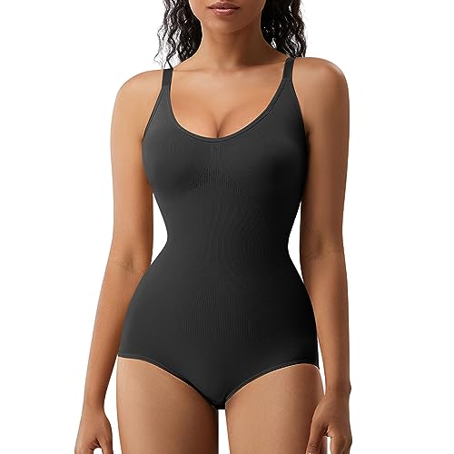 FXTYK Damen Shapewear Bauchweg Formende Body Top Bodysuit Shapewear Verstellbarer Spaghetti Schultergurt Body Stark Formend FüR Frauen UnterwäSche von FXTYK