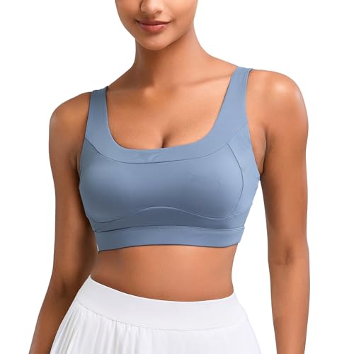 FXTYK Hochleistungs Sport-BHS für Frauen Sport Lauf-BH Trainings-BH U-förmiger Rücken mit Rundhalsausschnitt und Polsterung von FXTYK