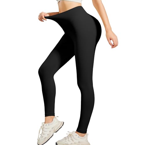 FXTYK Sport Leggings High Waist Yoga Tummy Control Lang Sportleggins Yogahose Shape Running Trousers Gym Jogginganzug Sporthose FüR Damen von FXTYK