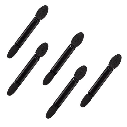 Lidschatten Pinsel, 5 Pcs Sponge Eyeshadow Brush, Lidschatten Pinsel Schwarz, Einweg Lidschatten Applikator Lidschattenpinsel von FYACCD