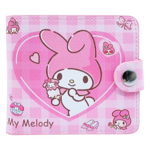 My Meelody Geldbörsen Anime Cartoon Geldbeutel Niedliche Faltbare Geldbörse mit Klein PU Geldbörse Cartoon Charakter Bifold Wallet Geburtstagsgeschenke von FYDZBSL