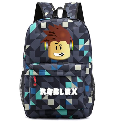 Rucksack Roblox,Roblox Schulrucksack,Schulanfänger Schultasche Roblox,Roblox Kinderrucksäcke,School Bags for Boys Schultasche für Schule Travel Outdoor von FYFLYMT