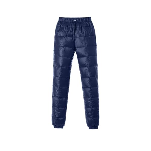 Herren Jogginghose Wanderhose Warm Schneehose Daunenhose Gefüttert Fleece Kordelzug Elastisch Camping Trekkinghose Laufhose Skihose Freizeithosen Trainingshose Winterhose(Navy,XXXXX-Large) von FYHTC
