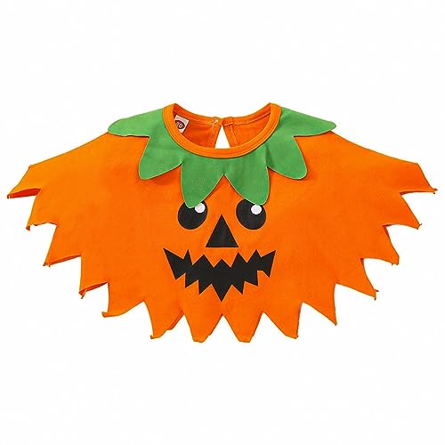 Baby Halloween Kostüm Geisterumhang Geist Umhang Gespenst Costume Unisex Mädchen Jungen Geisterkostüm Ghost Horrorkostüm Mantel Kap Mottoparty Karneval Fasching Cosplay Verkleidung Orange 18-24 Monate von FYMNSI