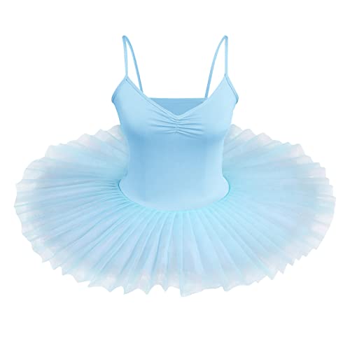 Damen Professionelles Ballett Tutu Erwachsene Ballettkleid Schwan Tanzkleid Schwanensee Tanz Kost?m Ballettkleidung Klassische Ballerina Prinzessin Pfannkuchen Tr?gerkleid B?hnenkleidung Blau M von FYMNSI