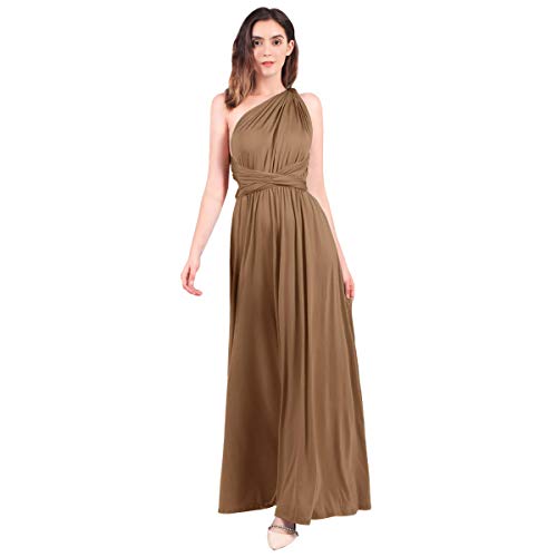 FYMNSI Damen Multiway Lange Abendkleid Hochzeit Brautjungfernkleid Bodenlang Partykleid Cocktailkleid Cabrio Wickelkleid V-Ausschnitt Festlich Kleid Rückenfrei Neckholder Maxikleid Sommer Strandkleid von FYMNSI