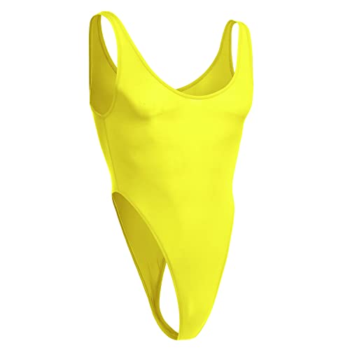 FYMNSI Herren Body Kompression Durchsichtig Stringbody Ärmellos Männerbody Unterhemd Unterwäsche Muskel Shirt High Cut Wrestling Tank Top Leotard Einteiler Dessous Nachtwäsche Overall Gelb FYMNSI Herren Body Kompression Durchsichtig Stringbody Ärmellos Männerbody Unterhemd Unterwäsche Muskel Shirt High Cut Wrestling Tank Top Leotard Einteiler Dessous Nachtwäsche Overall Gelb von FYMNSI