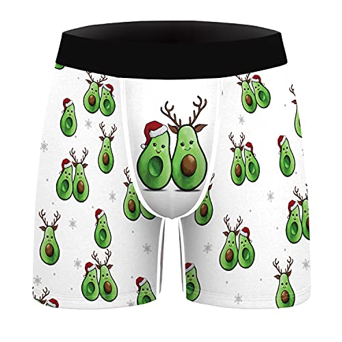 FYMNSI Herren Unterw?sche Sport Unterhosen Avocado Gedruckt M?nner Boxershorts Trunks Basic Baumwolle Sportliche Retroshorts f?r Herren Hipster Nachtw?sche Reizw?sche Pants Schnelltrocknende L von FYMNSI