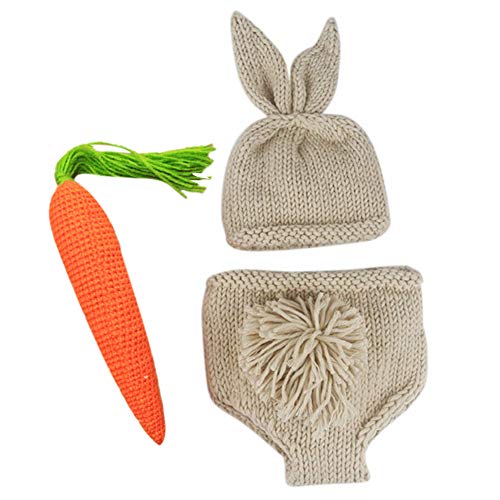 FYMNSI Neugeborenen Baby Mädchen Jungen Fotoshooting Kaninchen Kostüm Fotografie Requisiten Niedlichen Hase Ohr Hut Mütze + Shorts + Karotte Säugling Foto Stützen Outfit 3tlg Khaki Einheitsgröße FYMNSI Neugeborenen Baby Mädchen Jungen Fotoshooting Kaninchen Kostüm Fotografie Requisiten Niedlichen Hase Ohr Hut Mütze + Shorts + Karotte Säugling Foto Stützen Outfit 3tlg Khaki Einheitsgröße von FYMNSI