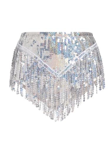 FYMNSI Pailletten Shorts Damen Rave Outfit Techno Glitzer Kurz Hose Hohe Taille Quaste Hotpants Musikfestival Festivals Tanz Party Glänzend Fasching Karneval Kostüm Bauchtanz Clubwear Silber L FYMNSI Pailletten Shorts Damen Rave Outfit Techno Glitzer Kurz Hose Hohe Taille Quaste Hotpants Musikfestival Festivals Tanz Party Glänzend Fasching Karneval Kostüm Bauchtanz Clubwear Silber L von FYMNSI