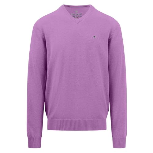 FYNCH-HATTON Superfine Cotton | V-Neck Feinstrickpullover Dusty Lavender / 3XL von FYNCH-HATTON