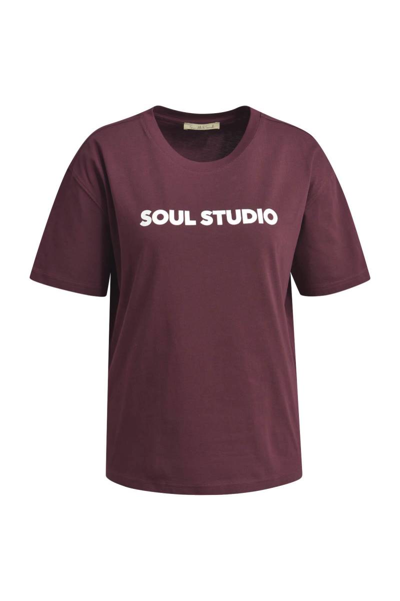 Smith&Soul - T-Shirt Wording bordeaux - Gr. - S von Smith&Soul