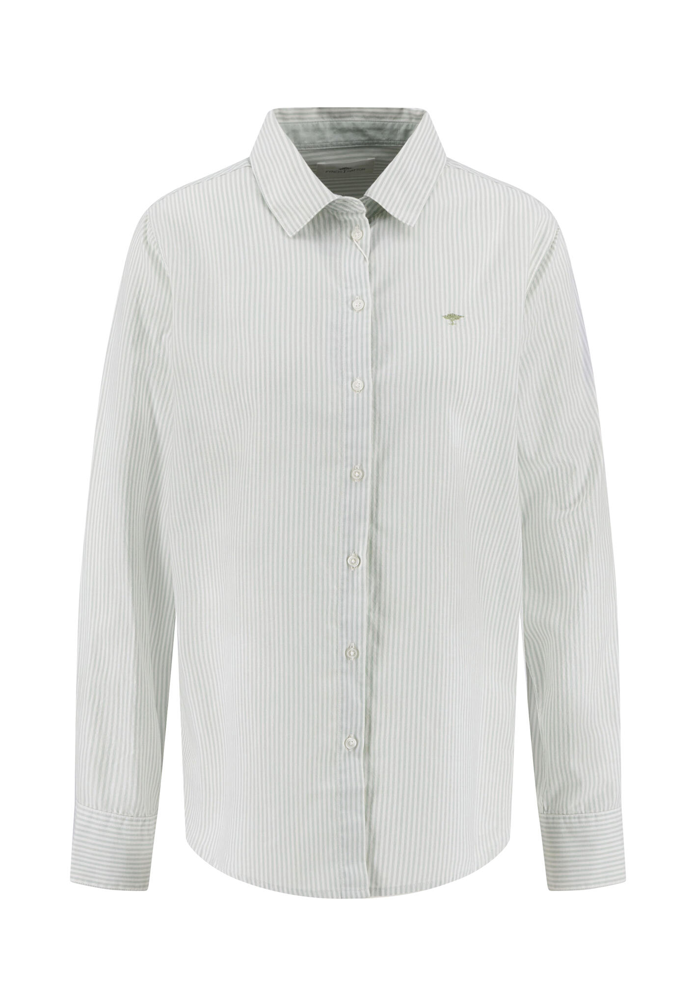 FYNCH-HATTON - BLOUSE CL OXFORD STRIPE sage green - Gr. - 40 von FYNCH-HATTON