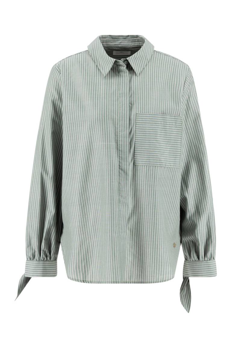 FYNCH-HATTON - BLOUSE KNOT LS STRIPE moss green - Gr. - 42 von FYNCH-HATTON
