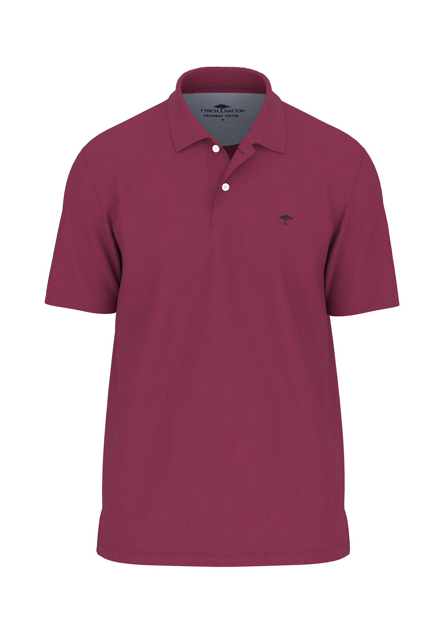 FYNCH-HATTON - Basic Polo, Premium Cotton dark crimson - Gr. - XL von FYNCH-HATTON