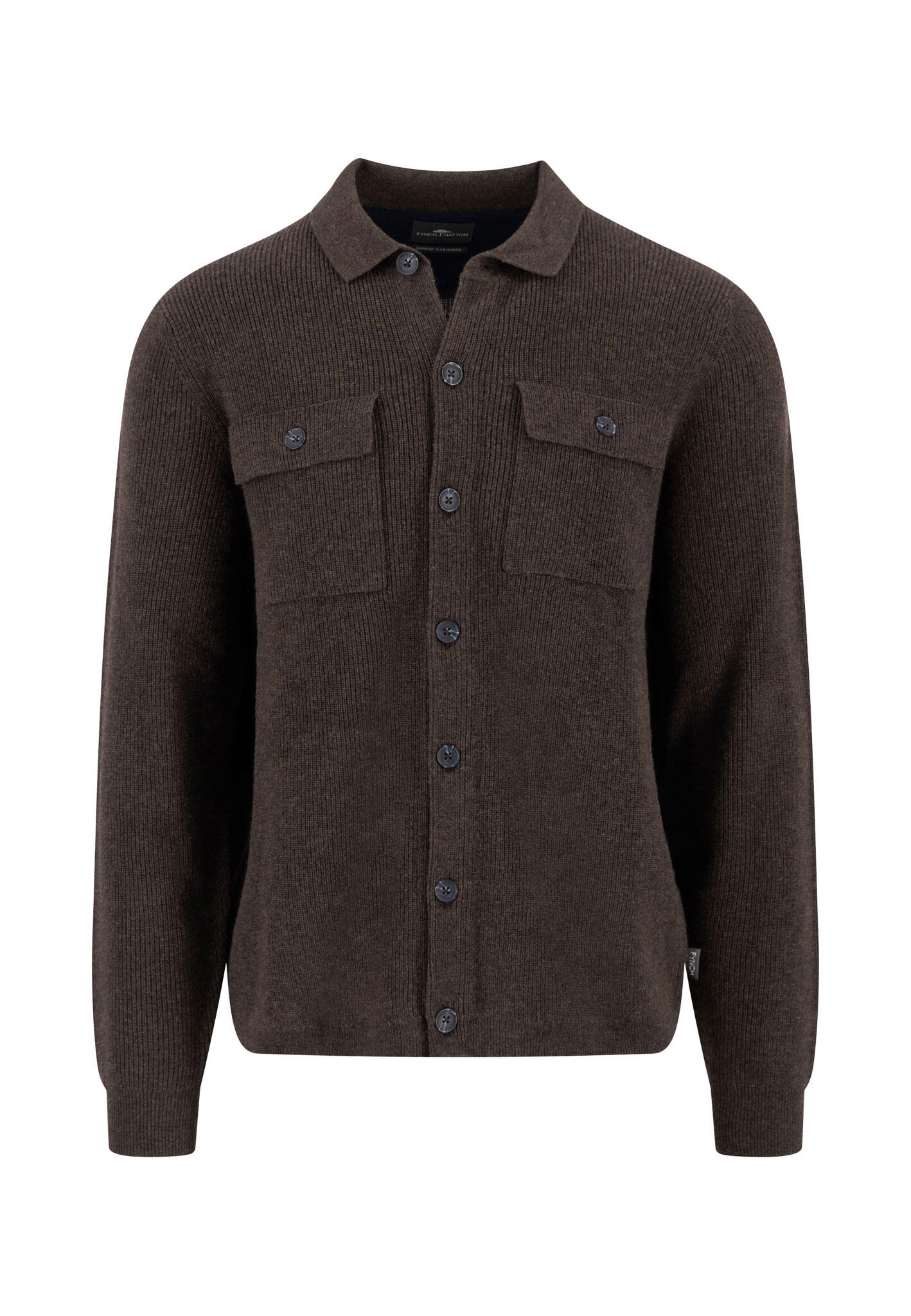 FYNCH-HATTON - Buttoned Cardigan, Merino Cashmere dark chocolate - Gr. - XXL von FYNCH-HATTON