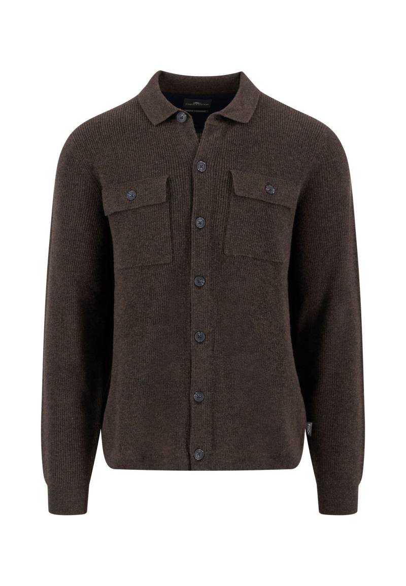 FYNCH-HATTON - Buttoned Cardigan, Merino Cashmere dark chocolate - Gr. - XXL von FYNCH-HATTON