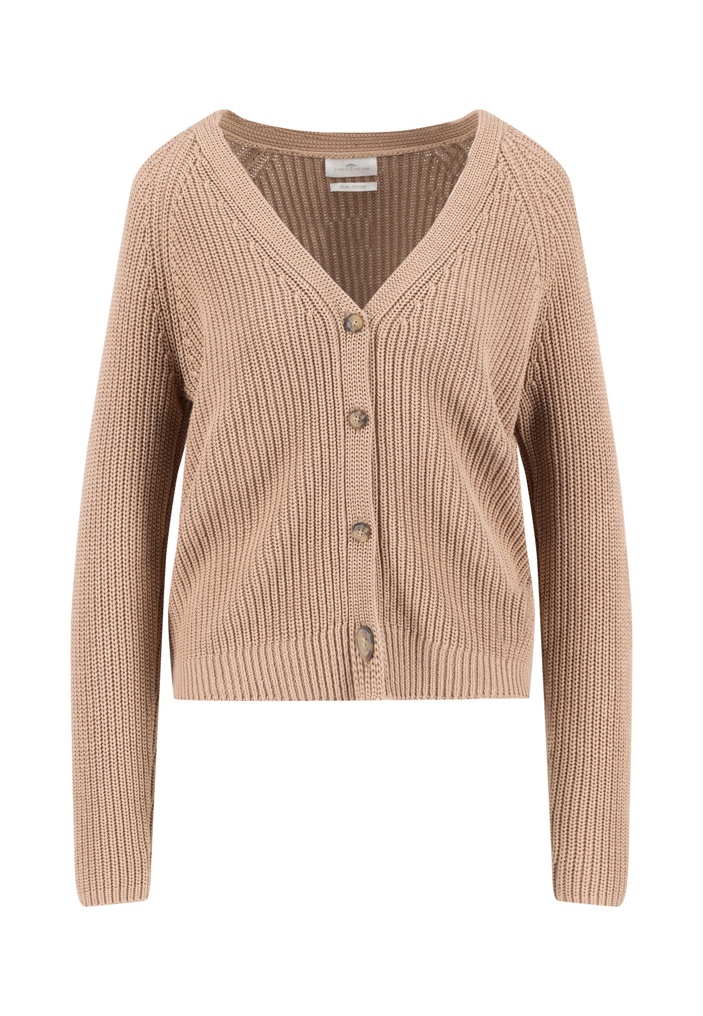 FYNCH-HATTON - CARDIGAN COTTON cappucchino - Gr. - S von FYNCH-HATTON