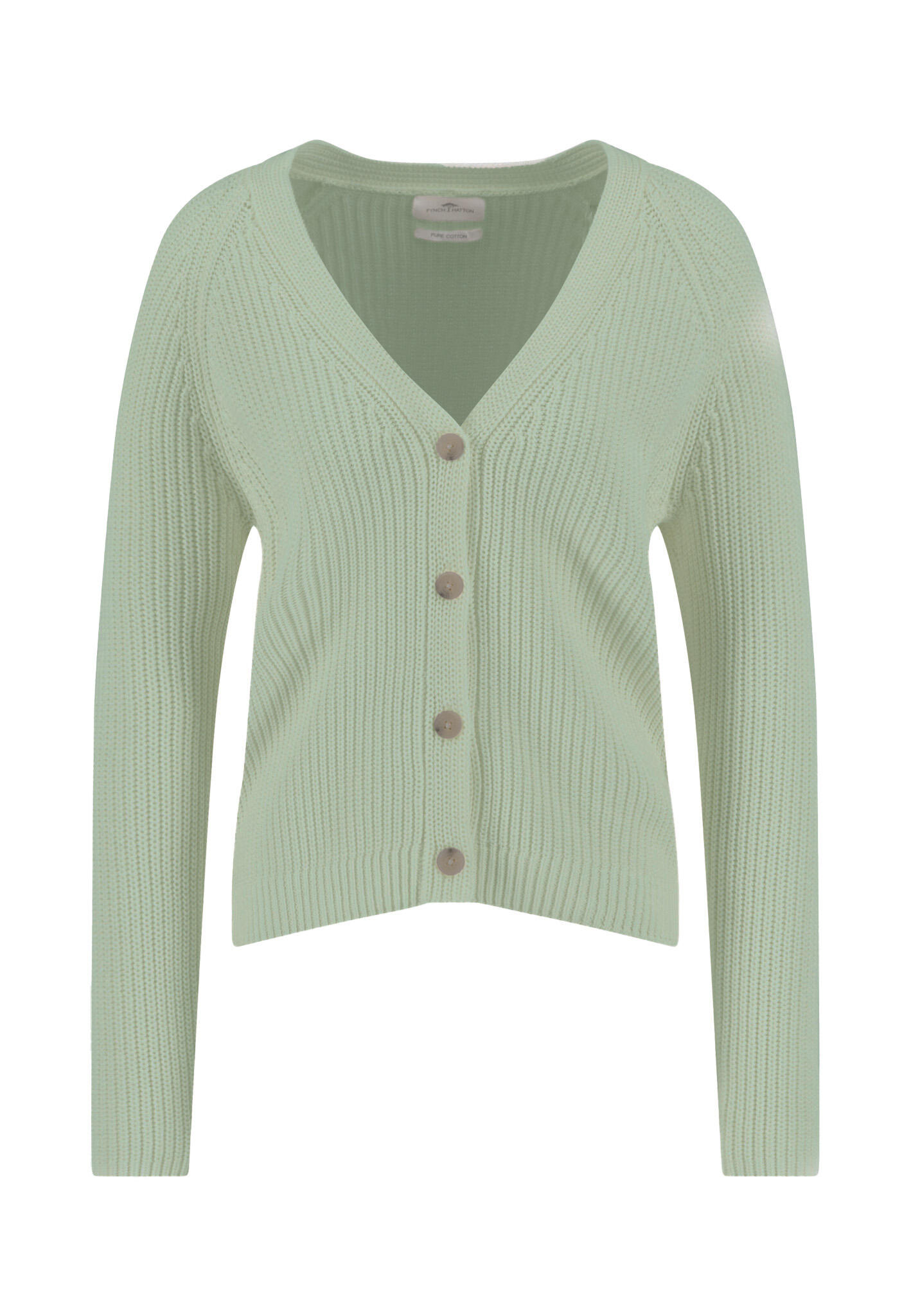 FYNCH-HATTON - CARDIGAN COTTON sage green - Gr. - L von FYNCH-HATTON