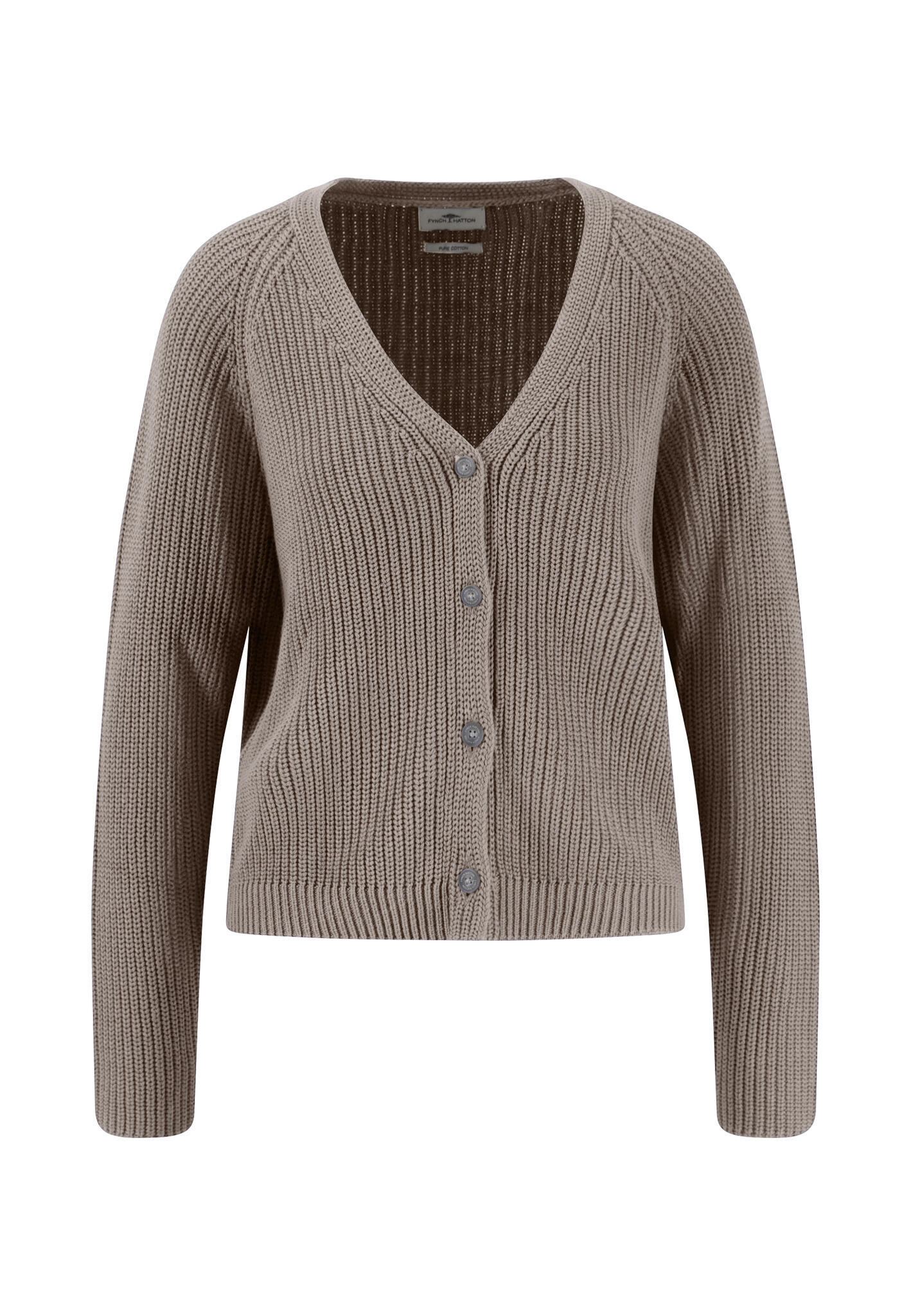 FYNCH-HATTON - CARDIGAN COTTON summer taupe - Gr. - XL von FYNCH-HATTON