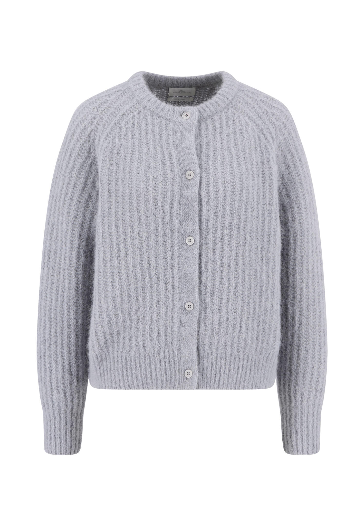 FYNCH-HATTON - CARDIGAN O-NECK HAIRY YARN *RWS alloy grey - Gr. - L von FYNCH-HATTON