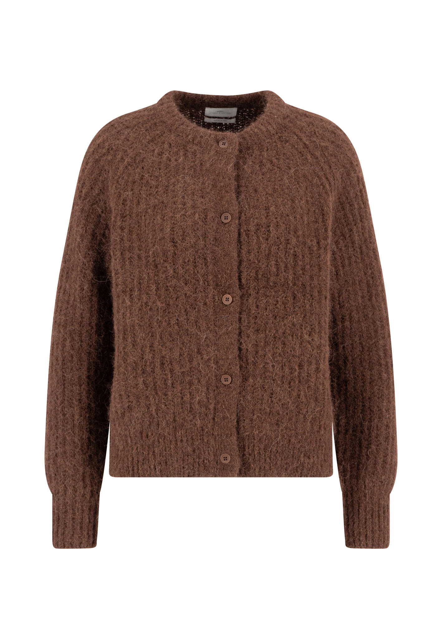 FYNCH-HATTON - CARDIGAN O-NECK HAIRY YARN *RWS chocolate - Gr. - L von FYNCH-HATTON