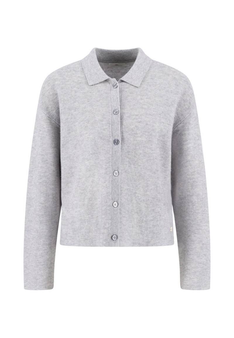 FYNCH-HATTON - CARDIGAN POLO COLLAR 90/10 alloy grey - Gr. - M von FYNCH-HATTON
