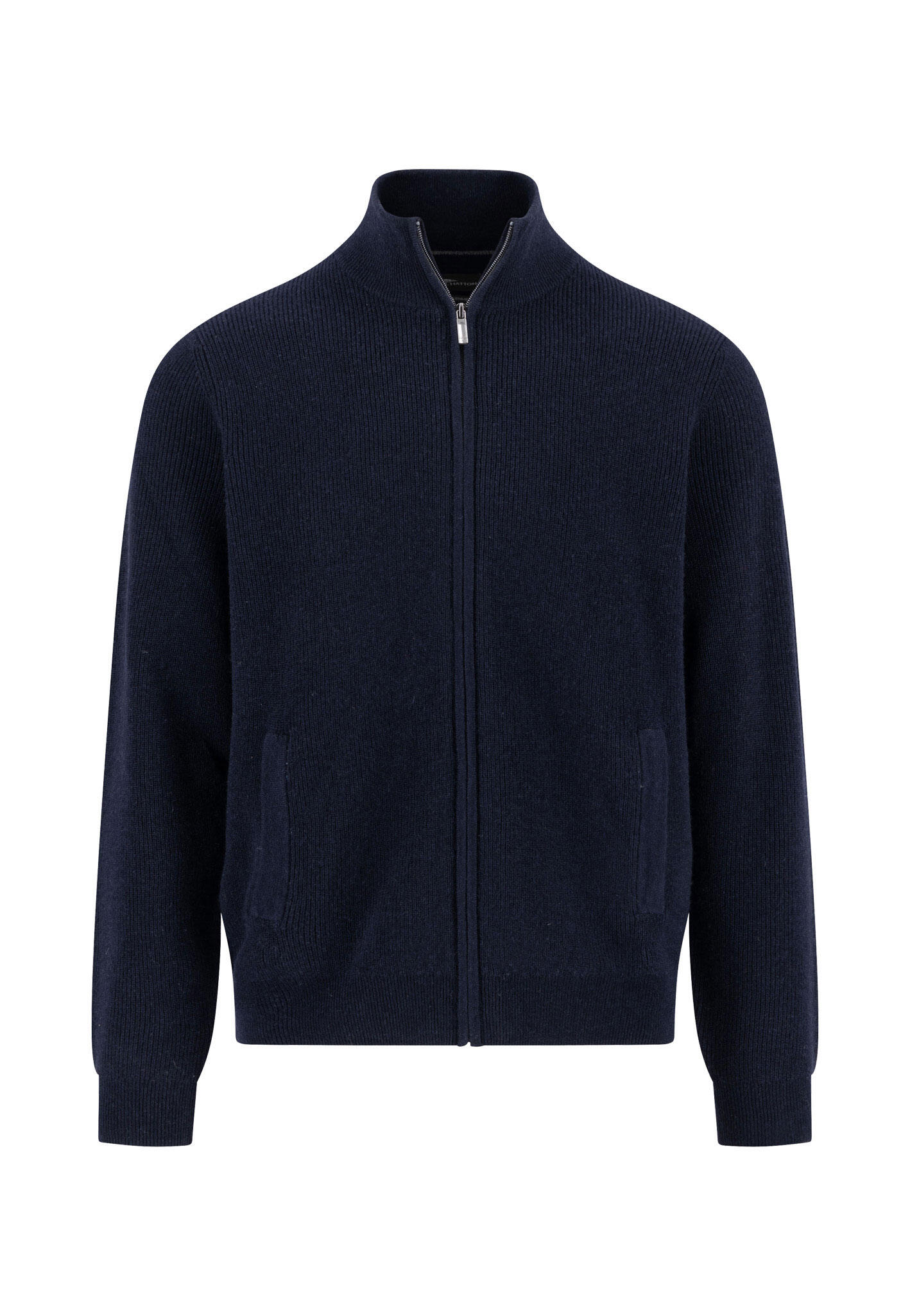 FYNCH-HATTON - Cardi Stand-Up, struct, Merino Cash navy - Gr. - L von FYNCH-HATTON