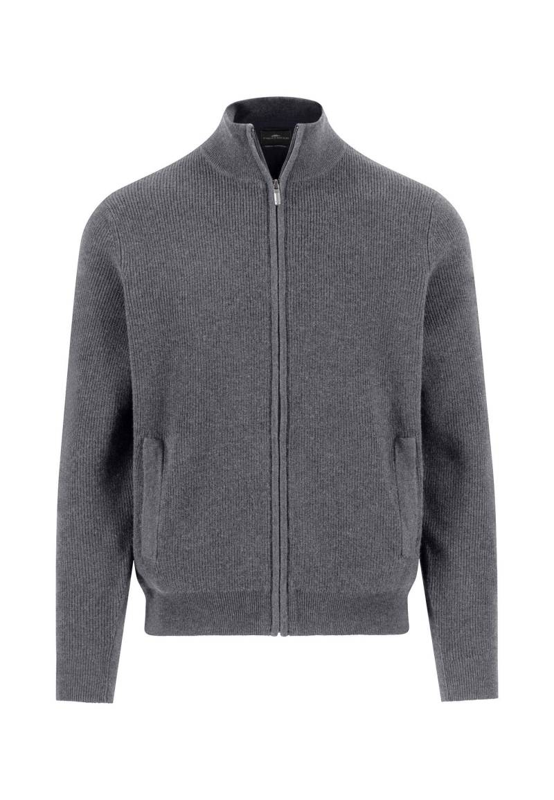 FYNCH-HATTON - Cardi Stand-Up, struct, Merino Cash steel - Gr. - XL von FYNCH-HATTON