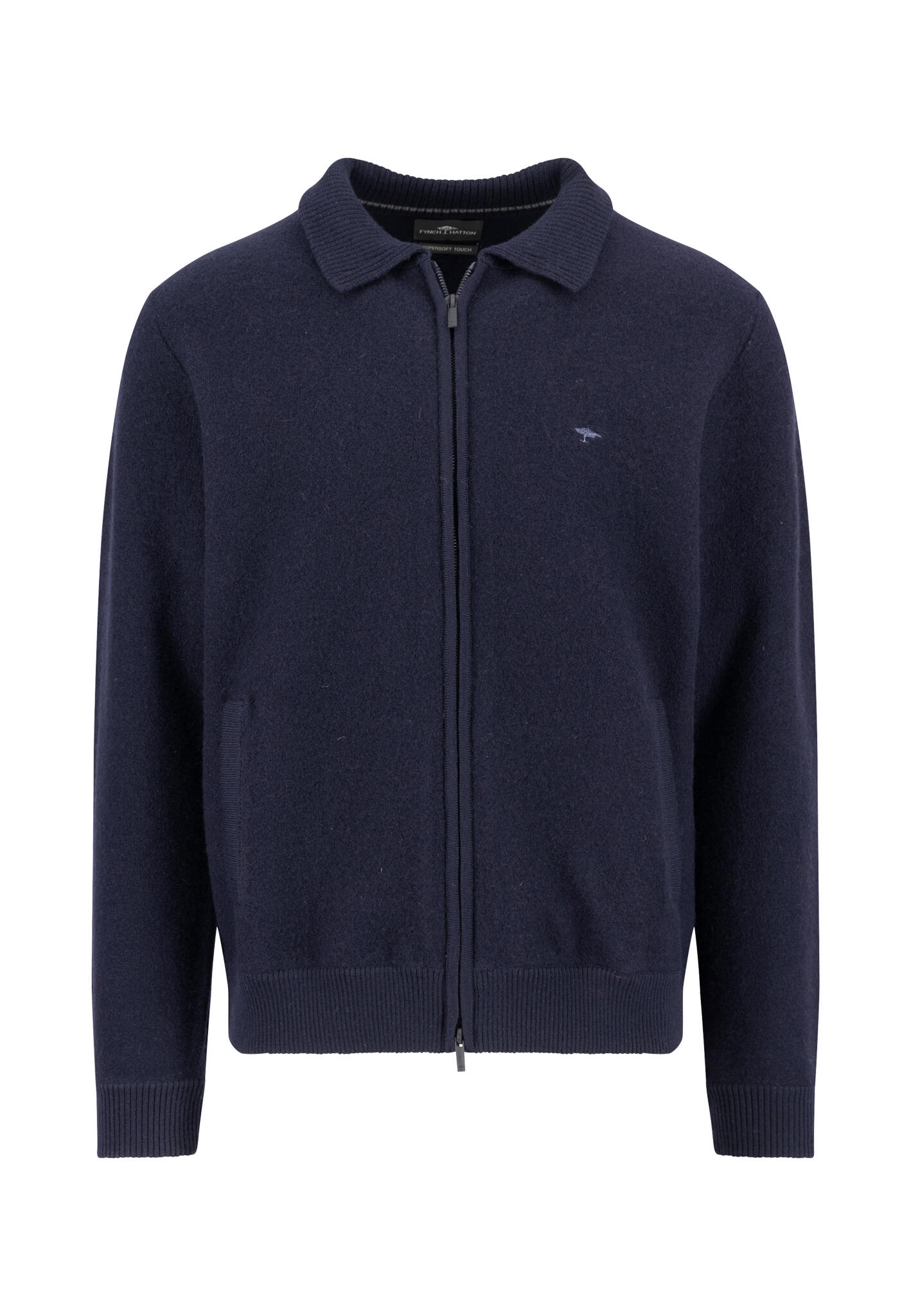 FYNCH-HATTON - Cardigan, Boiled Wool navy - Gr. - L von FYNCH-HATTON