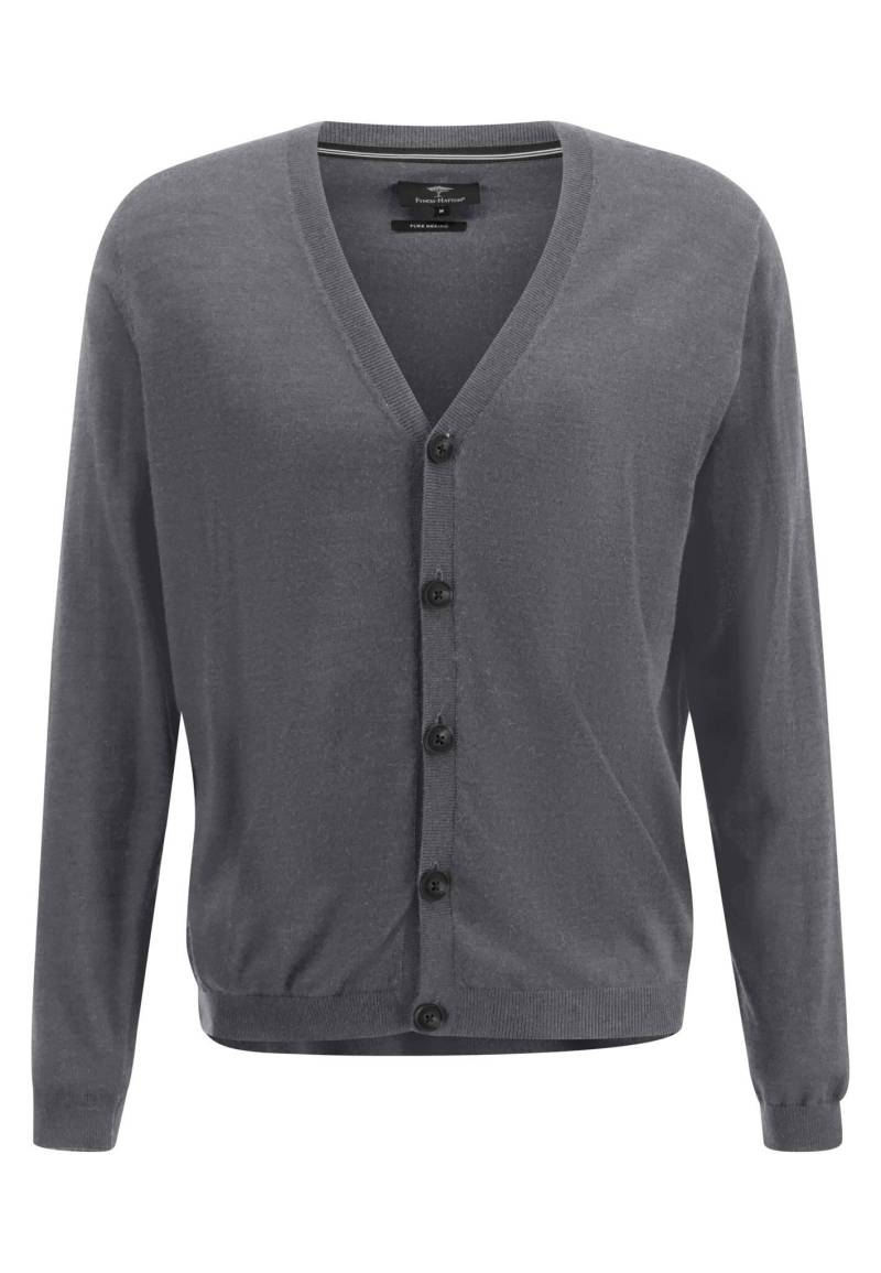 FYNCH-HATTON - Cardigan Button, Merino steel - Gr. - M von FYNCH-HATTON