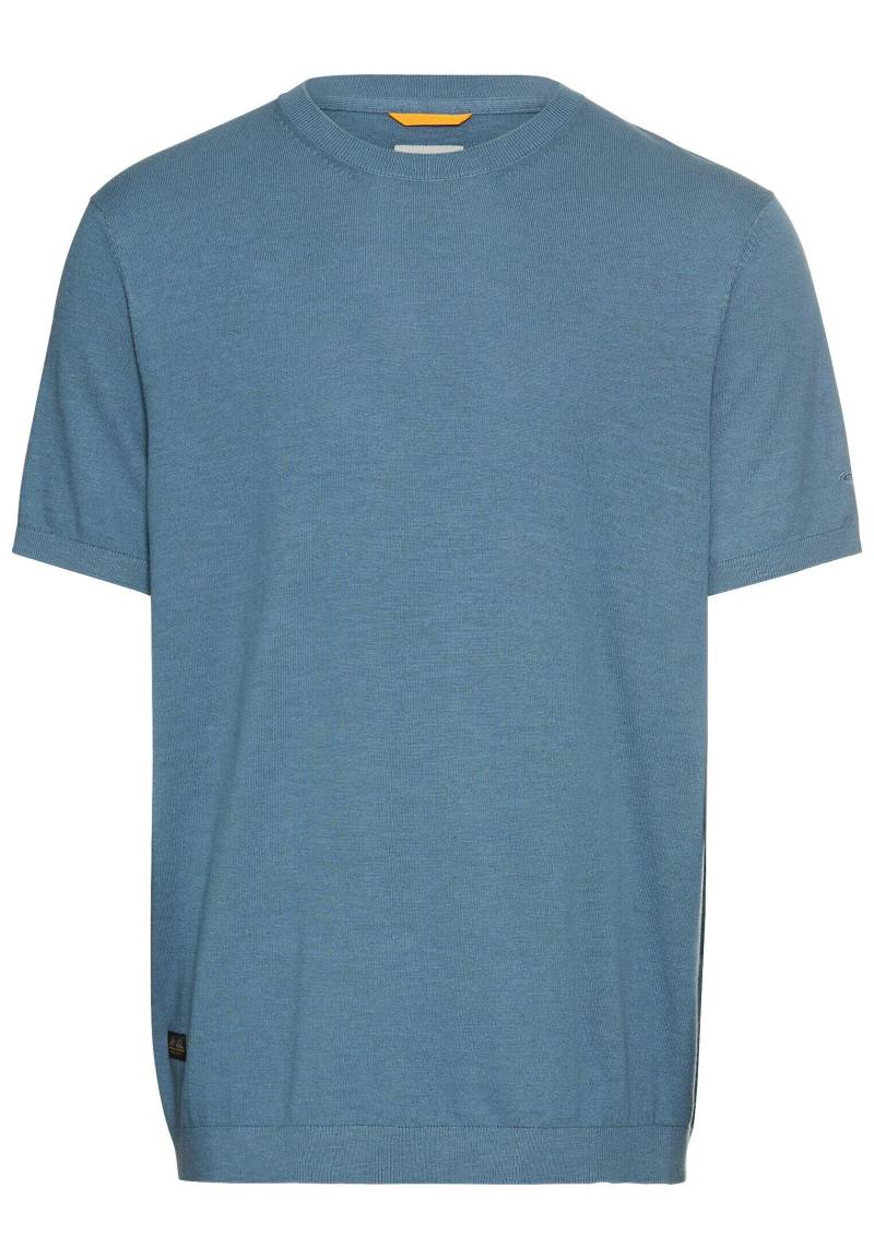 camel active - Strickshirt aus reiner Baumwolle stone blue - Gr. - L von camel active
