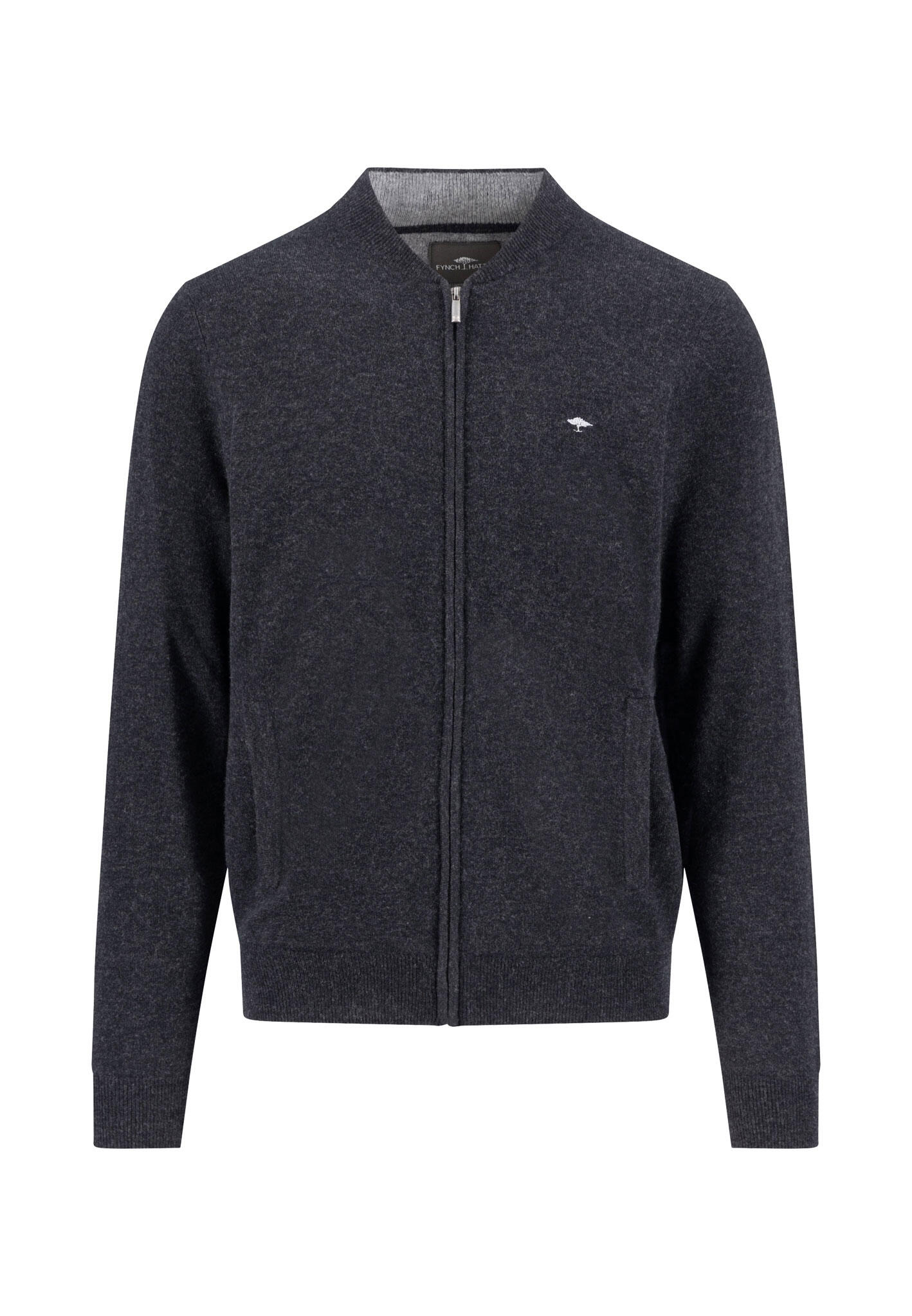 FYNCH-HATTON - Cardigan College, Merino Cashmere charcoal - Gr. - M von FYNCH-HATTON