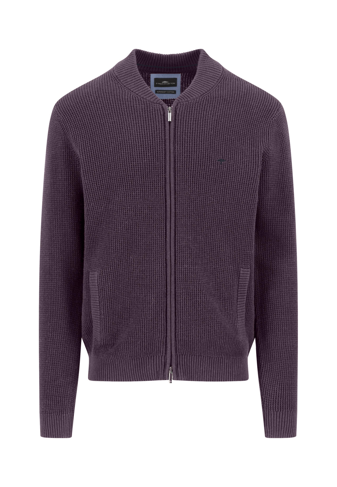 FYNCH-HATTON - Cardigan College, Struc, Supersoft aubergine - Gr. - M von FYNCH-HATTON