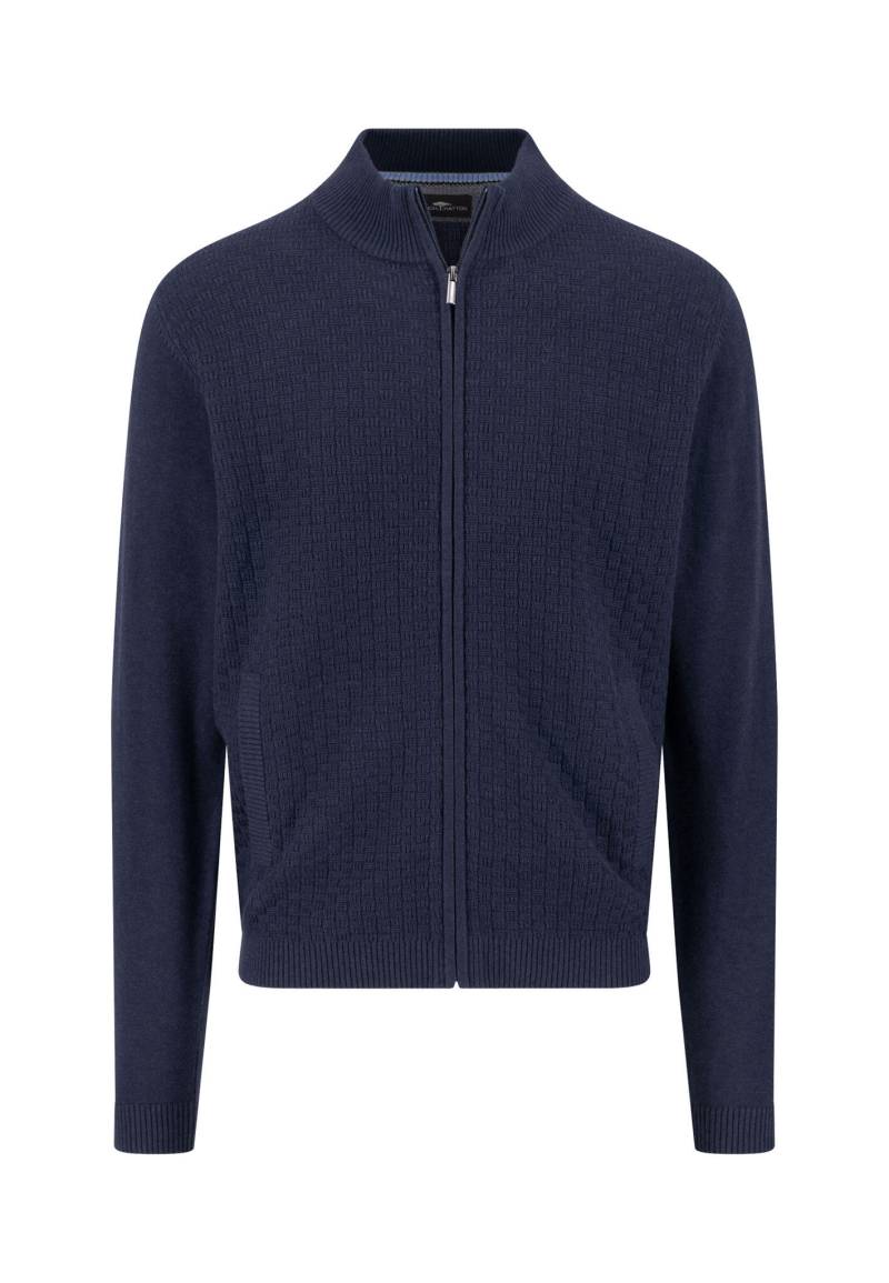 FYNCH-HATTON - Cardigan Stand-Up, structure navy - Gr. - M von FYNCH-HATTON