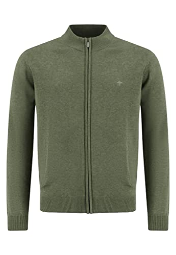 FYNCH-HATTON Cardigan-Zip 1313212 - Cardigan aus Baumwolle Dusty Olive 3XL von FYNCH-HATTON