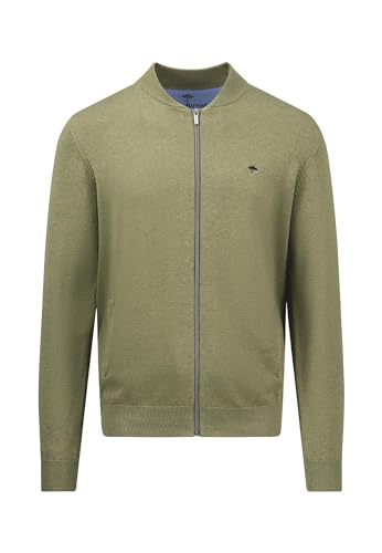 FYNCH-HATTON Cardigan mit College-Kragen Dusty Olive/L von FYNCH-HATTON