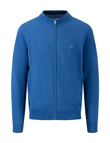 FYNCH-HATTON Cardigan-Zip 1314212 - Feinstrick Cardigan aus Baumwolle Azure M von FYNCH-HATTON