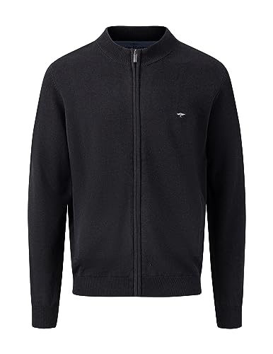 FYNCH-HATTON Cardigan-Zip 1314212 - Feinstrick Cardigan aus Baumwolle Black M von FYNCH-HATTON