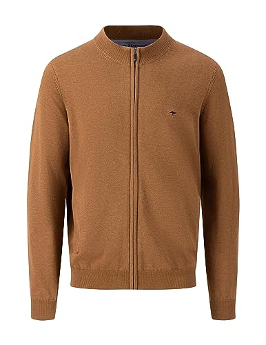 FYNCH-HATTON Cardigan-Zip 1314212 - Feinstrick Cardigan aus Baumwolle Walnut Brown L von FYNCH-HATTON