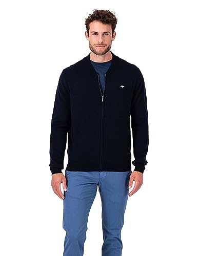 FYNCH-HATTON Cardigan-Zip 1314803 - Cardigan aus Merino-Kaschmir-Wolle Navy M von FYNCH-HATTON