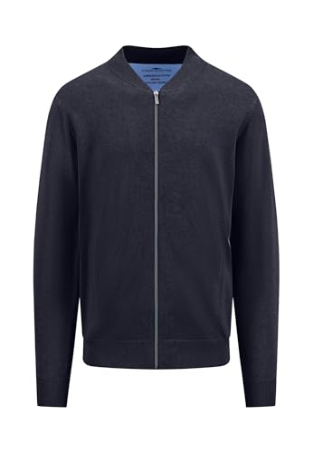 FYNCH-HATTON Strickjacke aus Baumwolle mit Collegekragen Navy / 3XL von FYNCH-HATTON