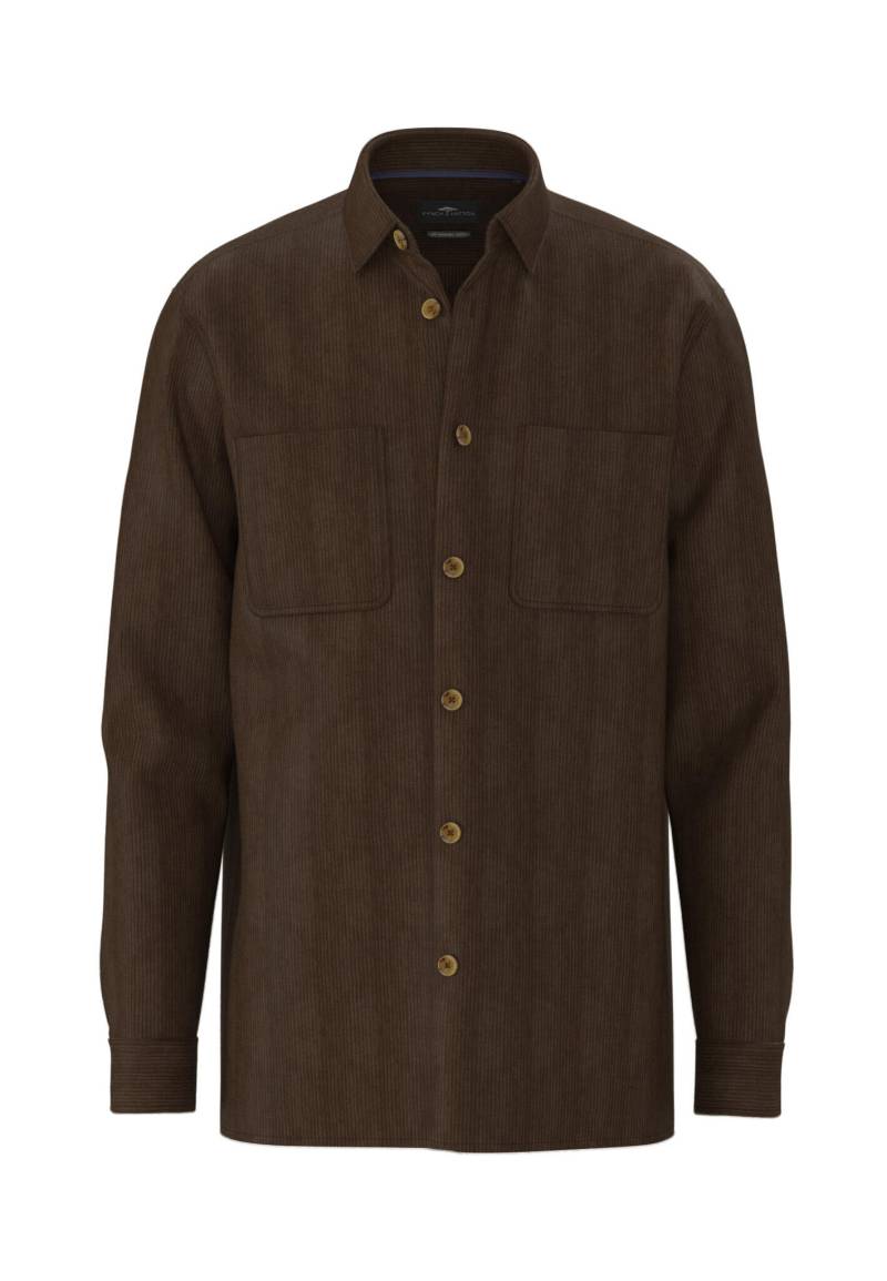 FYNCH-HATTON - Corduroy Overshirt dark chocolate - Gr. - M von FYNCH-HATTON