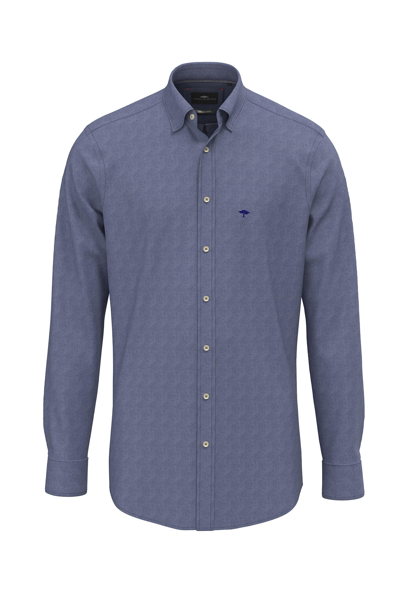 FYNCH-HATTON - Denim Shirt, Kent, 1/1 misty blue - Gr. - XL von FYNCH-HATTON