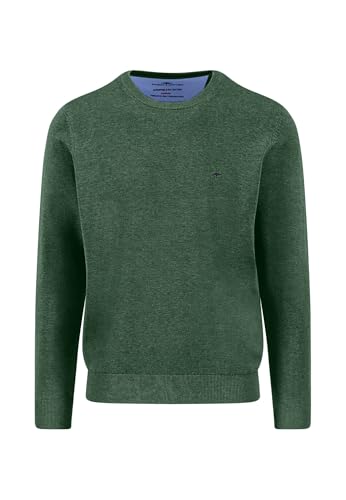 FYNCH-HATTON Feinstrickpullover aus Baumwolle mit Rundhalsausschnitt Dark Leaf/XL von FYNCH-HATTON