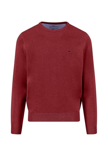 FYNCH-HATTON Feinstrickpullover aus Baumwolle mit Rundhalsausschnitt Garnet red/XL von FYNCH-HATTON