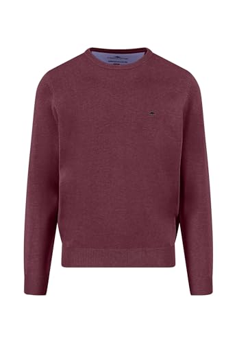 FYNCH-HATTON Feinstrickpullover aus Baumwolle mit Rundhalsausschnitt deep Merlot/XL von FYNCH-HATTON